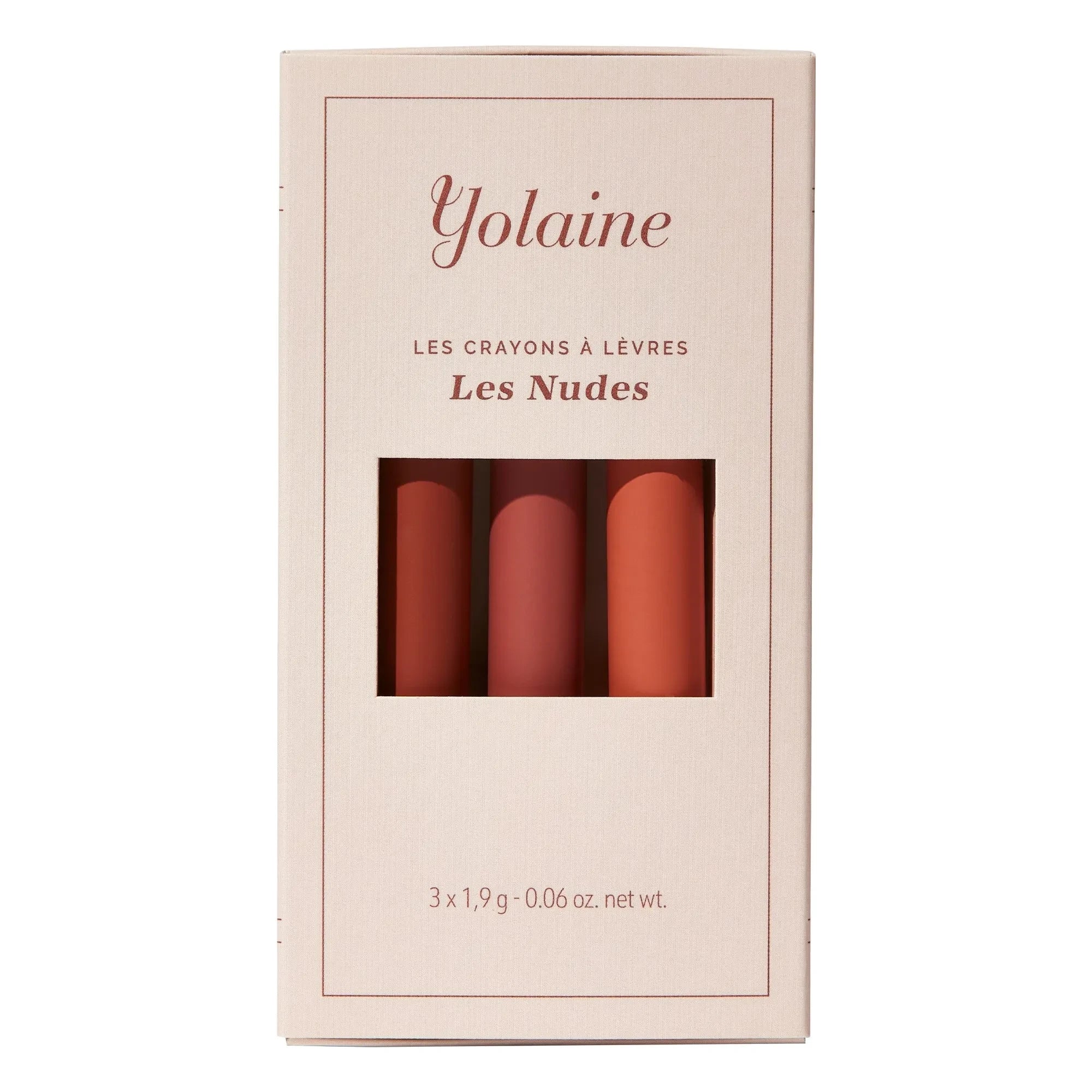 YOLAINE - Dudak Kalemleri - Nude Tonları - 3’lü Set