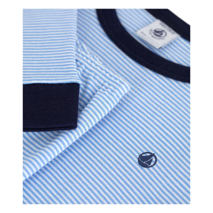 Petit Bateau - Gestreifter Schlafanzug aus Bio-Baumwolle, schmal geschnitten | Blau