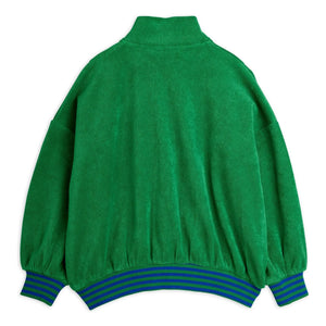 Mini Rodini - Organic cotton terry zip-up sweatshirt | Green
