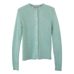 THEAVANT - Saint Etienne Ribbed Cardigan | Greenish Blue