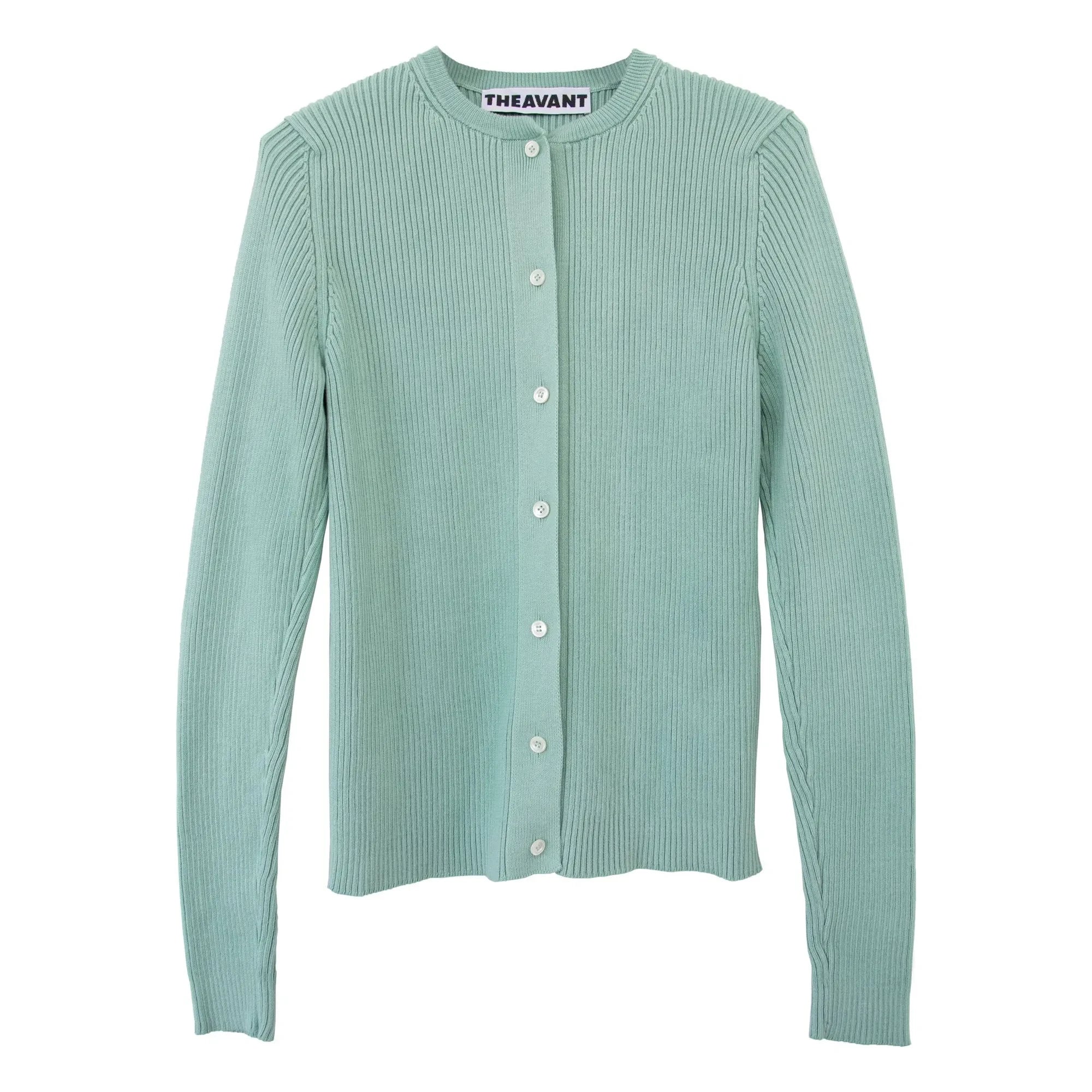 THEAVANT - Saint Etienne Gerippte Strickjacke | Wassergruen