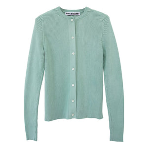 THEAVANT - Saint Etienne Ribbed Cardigan | Greenish Blue