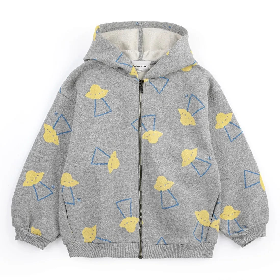 Bobo Choses - Saucer Kapuzensweatshirt aus Bio-Baumwolle | Grau Meliert