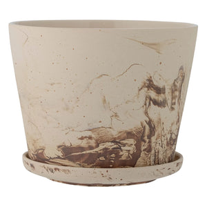 Bloomingville - Stacy Marble Effect Planter | Brown