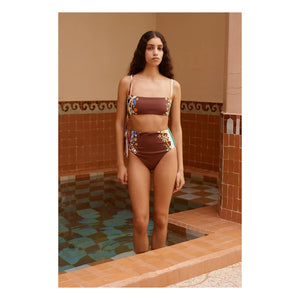 Alémais – High Waist Jerseyhose Morocco Recycelte Faser | Braun