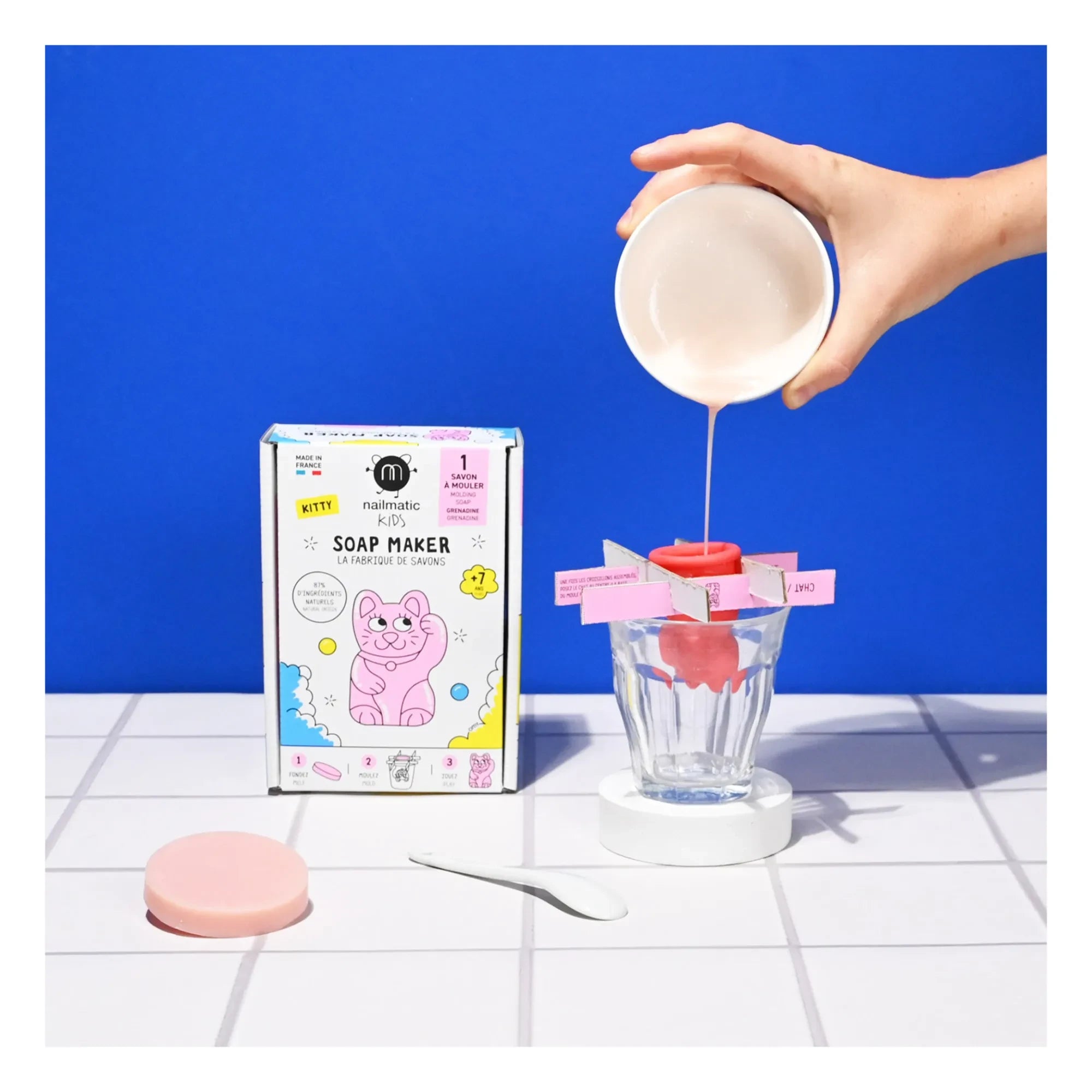 Nailmatic Kids - The Soap Factory Set - Kitty Edition - 1 Sabun | Pembe
