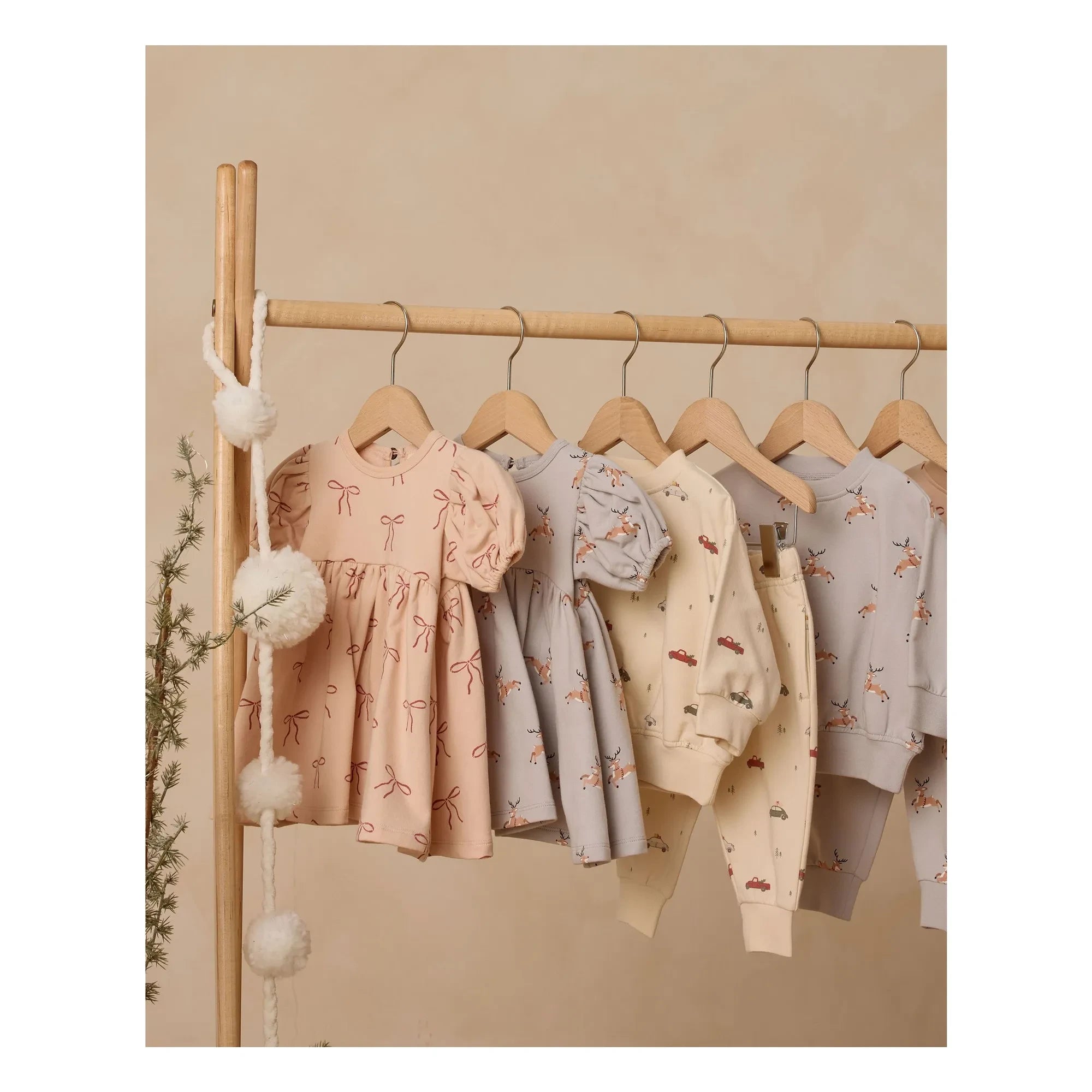 Quincy Mae - Darla Kleid Bio-Baumwolle Knoten | Koralle