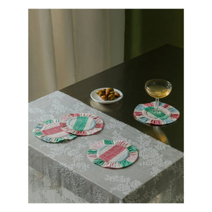 Tarta Gelatina - Organik pamuk bardak altlıkları - 4'lü set