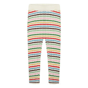 FUB – Gerippte Leggings, fein gestrickt aus Bio-Baumwolle | Rot