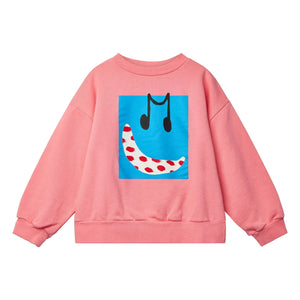 Wynken - Bravo Musique organik pamuklu sweatshirt | Pembe