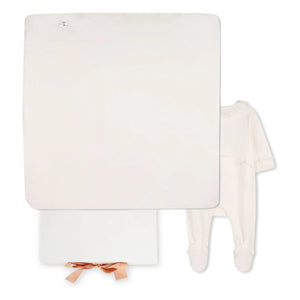 Chloé - Organic Cotton Pajama and Blanket Set | White