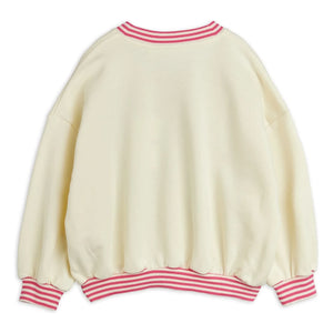 Mini Rodini - Gestreiftes Sweatshirt Ping Pong Bio-Baumwolle | Weiß