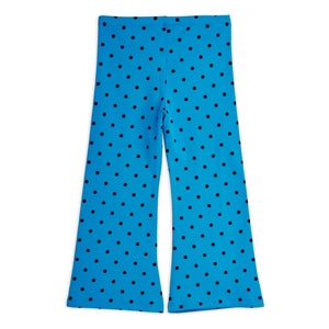 Mini Rodini - Organic Cotton Flare Pants | Azure Blue