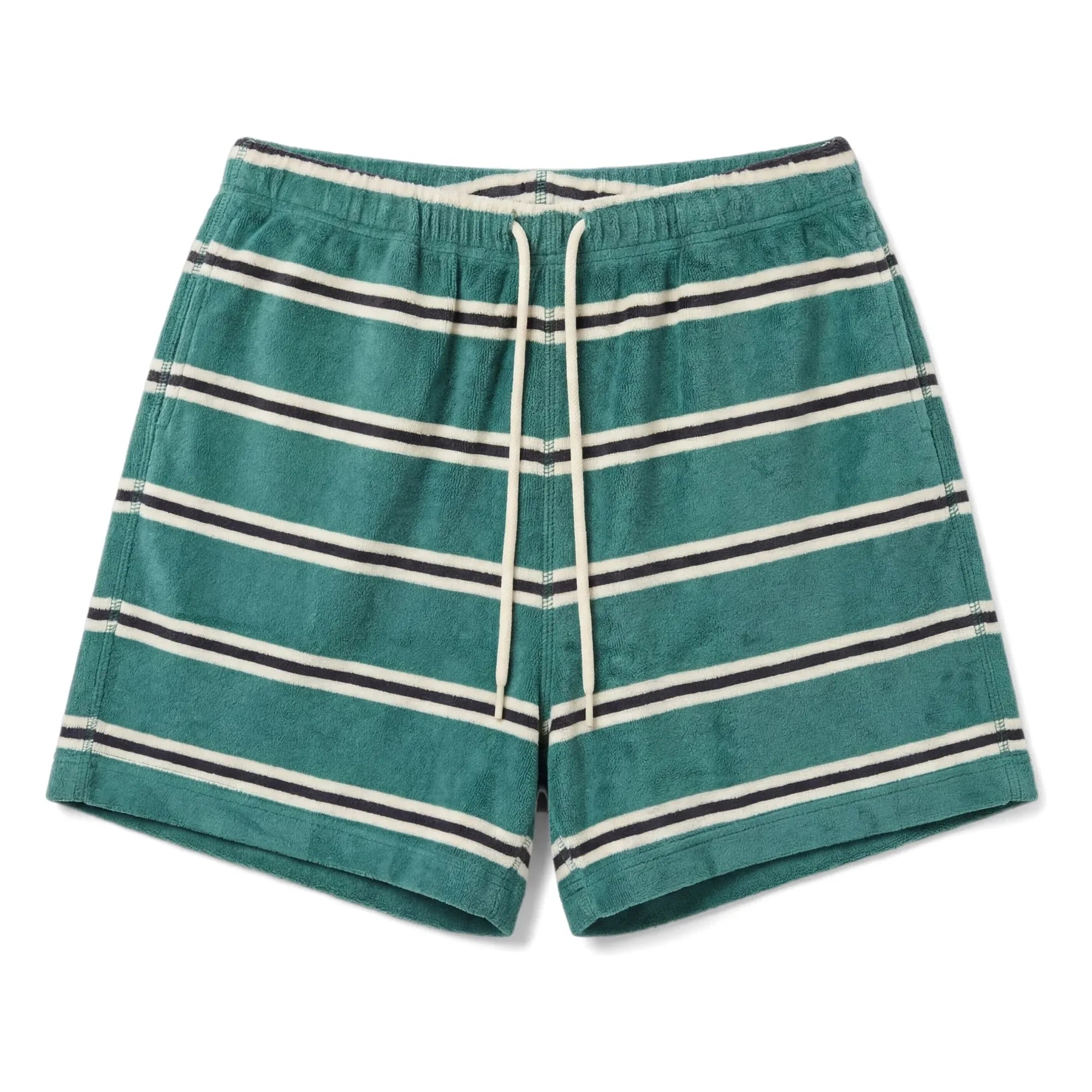 Hod - Beverly Baumwoll-Gestreifte Shorts | Grün