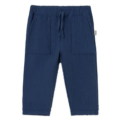 Cozmo – Mario Baumwollgaze Hose | Marineblau
