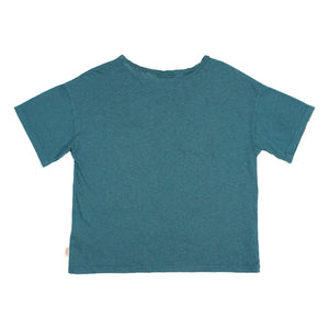 Búho - T-Shirt mit Leinentasche | Peacock Blue