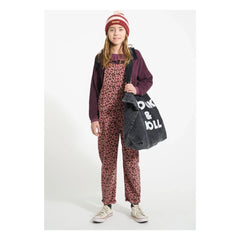 Piupiuchick - Sweatshirt mit Rüschenkragen Leopard Bio-Baumwolle | Aubergine
