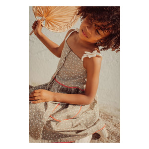 THE LiTTLE POETS - Amália Nature embroidered skirt | Khaki brown