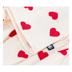 Petit Bateau - Organic Cotton Heart-Printed Dress and Bloomer Set | Ivory
