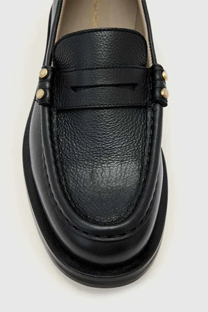 AllSaints Kadın Deri Loafer Bloom Stud Loafer