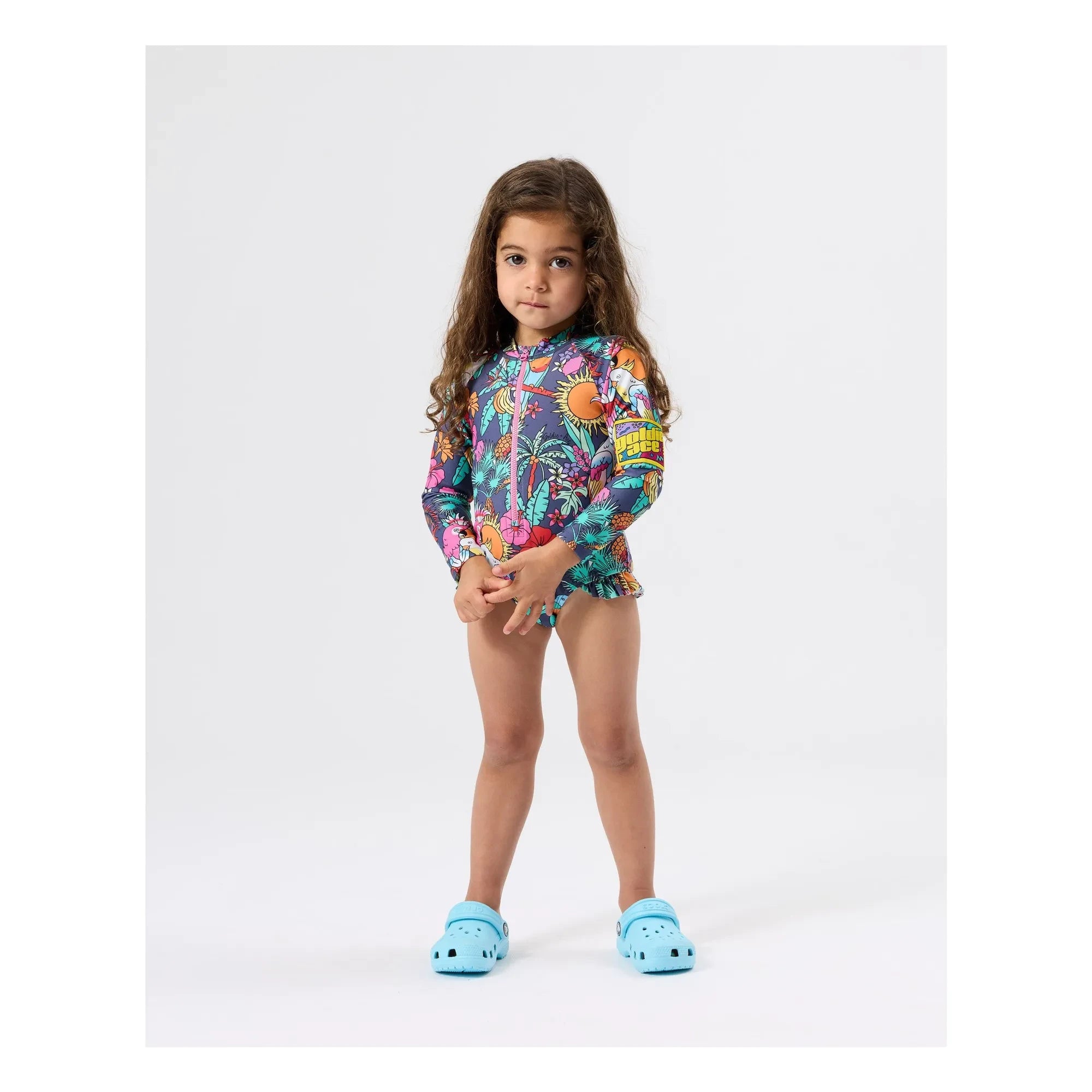 Goldie + Ace - Paradise Long Sleeve Swimsuit | Navy
