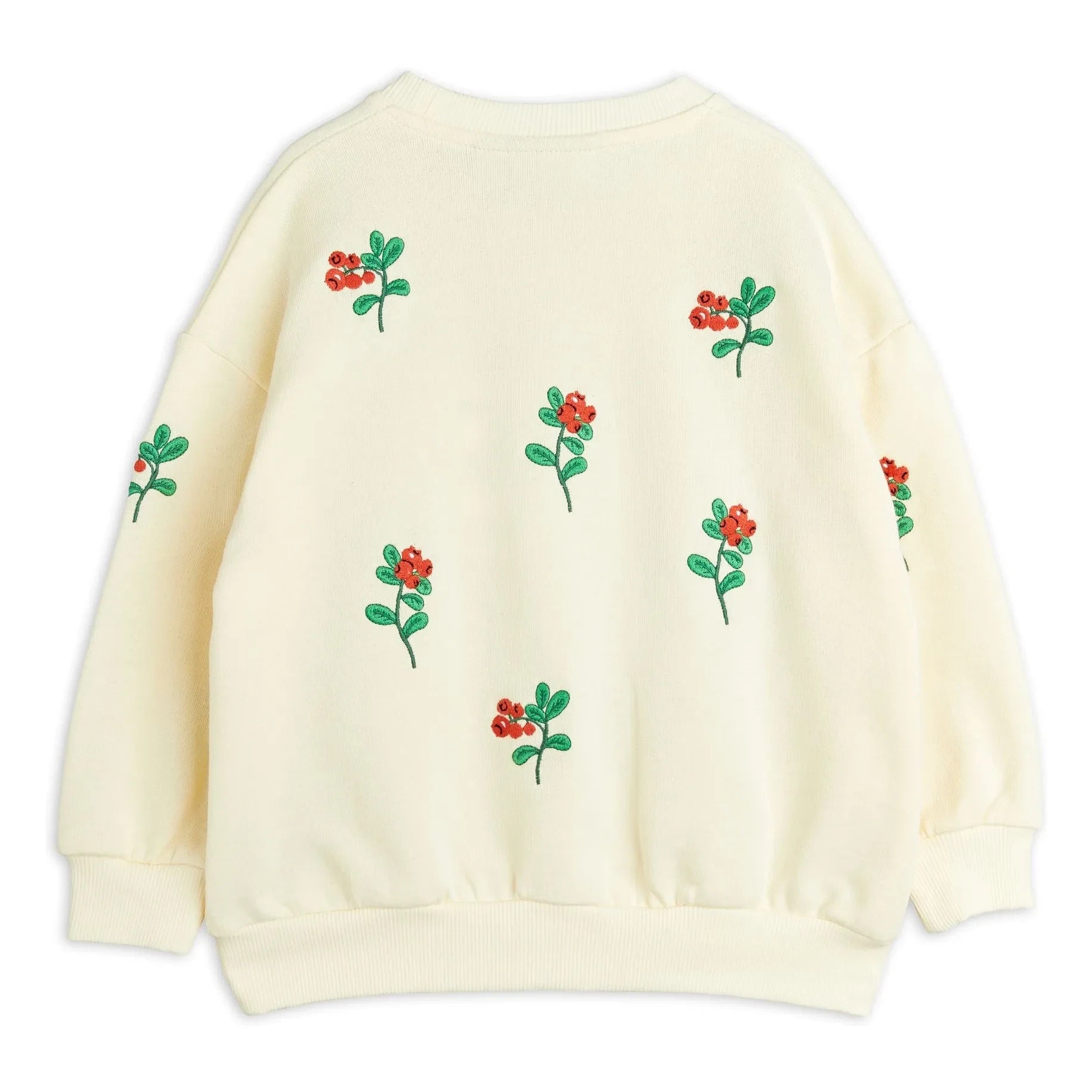 Mini Rodini - Sweatshirt aus Bio-Baumwolle mit Blumenmuster | Ecru