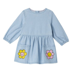 Stella McCartney Kids - Denim Floral Dress | Denim Blue