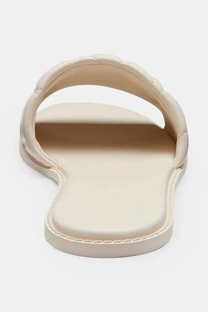 Coach Holly Quilted Leather Sandal kadın deri düz taban terlik