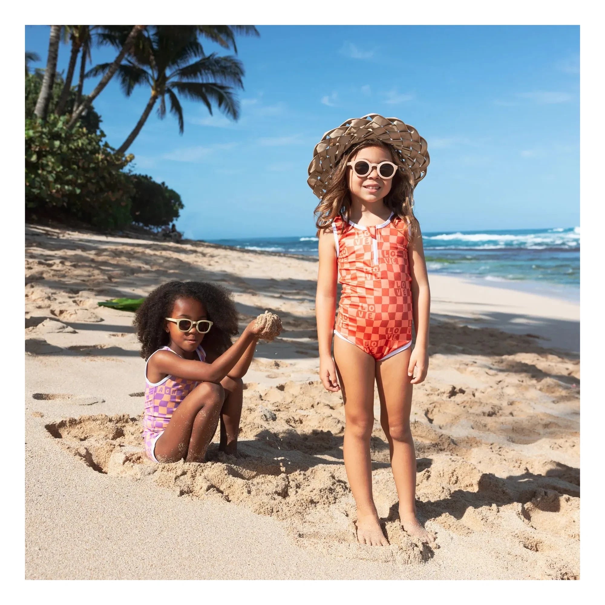 Beach & Bandits - Kareli Love Recycled Fiber UV Protective One-Piece Swimsuit | Coral