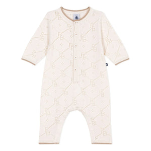 Petit Bateau - Organik Pamuk PB Ajurlu Tulum | Ekru