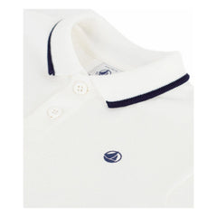 Petit Bateau - Organic Cotton Baby Polo T-Shirt | White