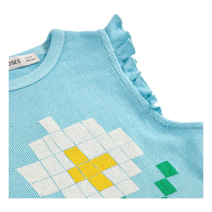 Bobo Choses - Marguerite organic cotton ruffle tank top | Light blue
