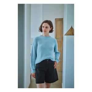 Poudre Organic - Dandelion Organic Cotton Sweater | Light blue