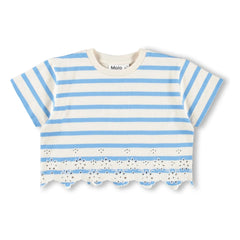 Molo - Rosita Gestreiftes T-Shirt aus Bio-Baumwolle | Hellblau