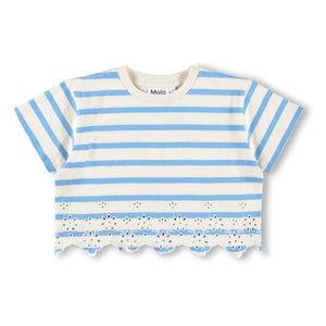 Molo - Rosita Gestreiftes T-Shirt aus Bio-Baumwolle | Hellblau