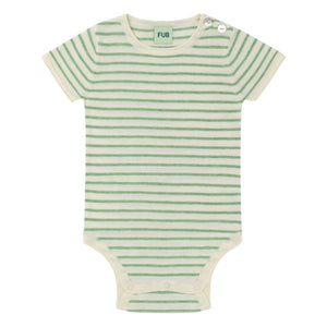 FUB - Striped organic cotton bodysuit | Ecru