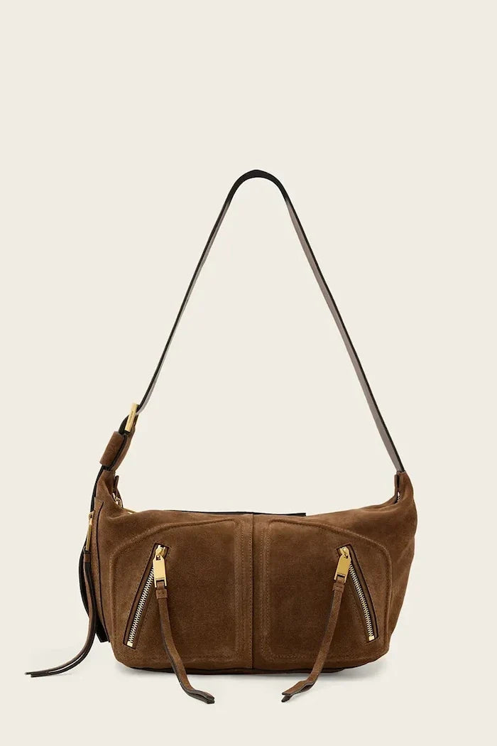 AllSaints kadın süet hobo çanta JEAN