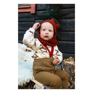 Silly Silas - Christmas Organic Cotton Tights | Olive Green
