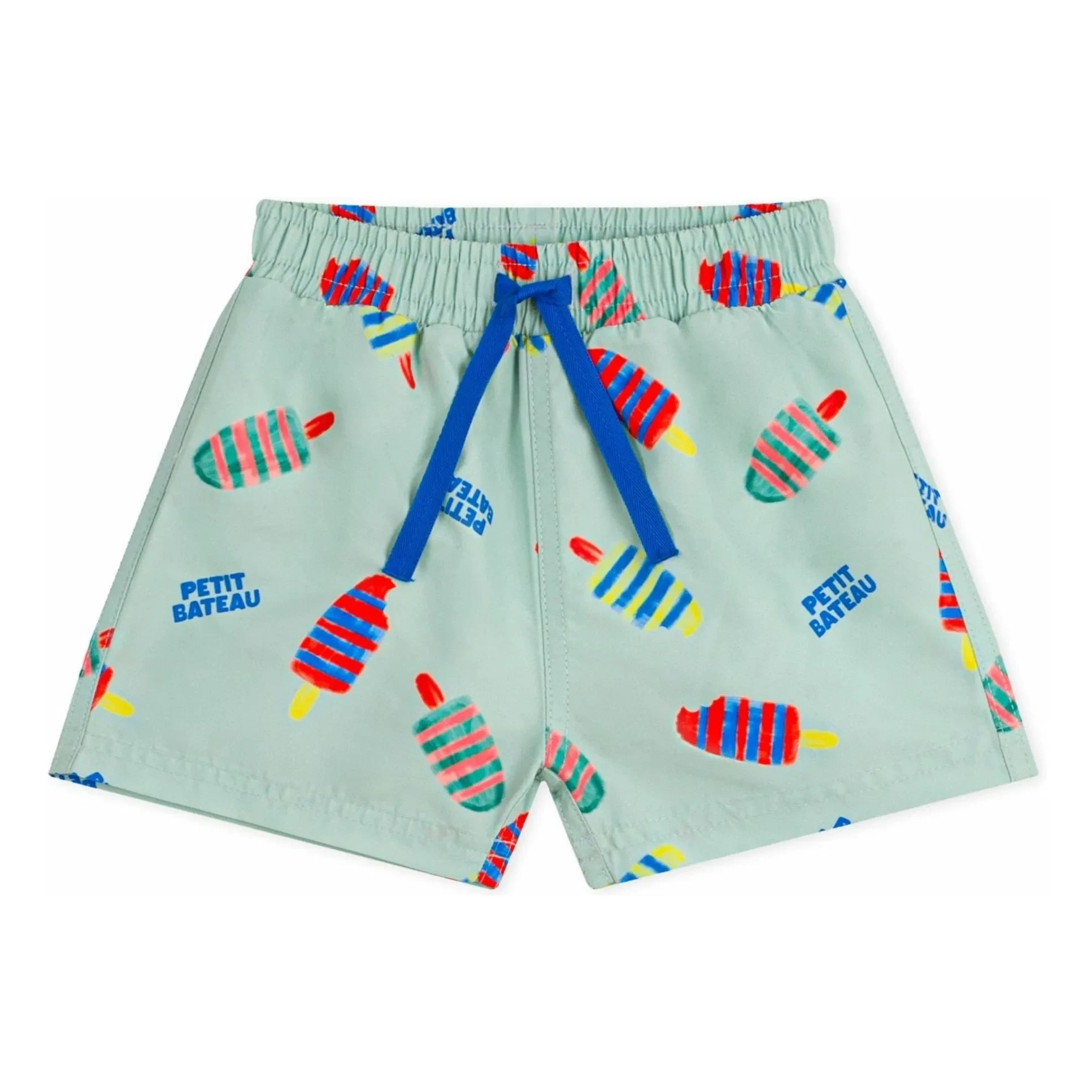 Petit Bateau - Glaces Badeshorts aus recycelter Faser für Babys | Türkis