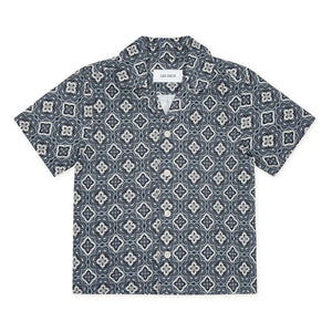 Les Deux - Lukas Arabesque organic cotton shirt | Blue