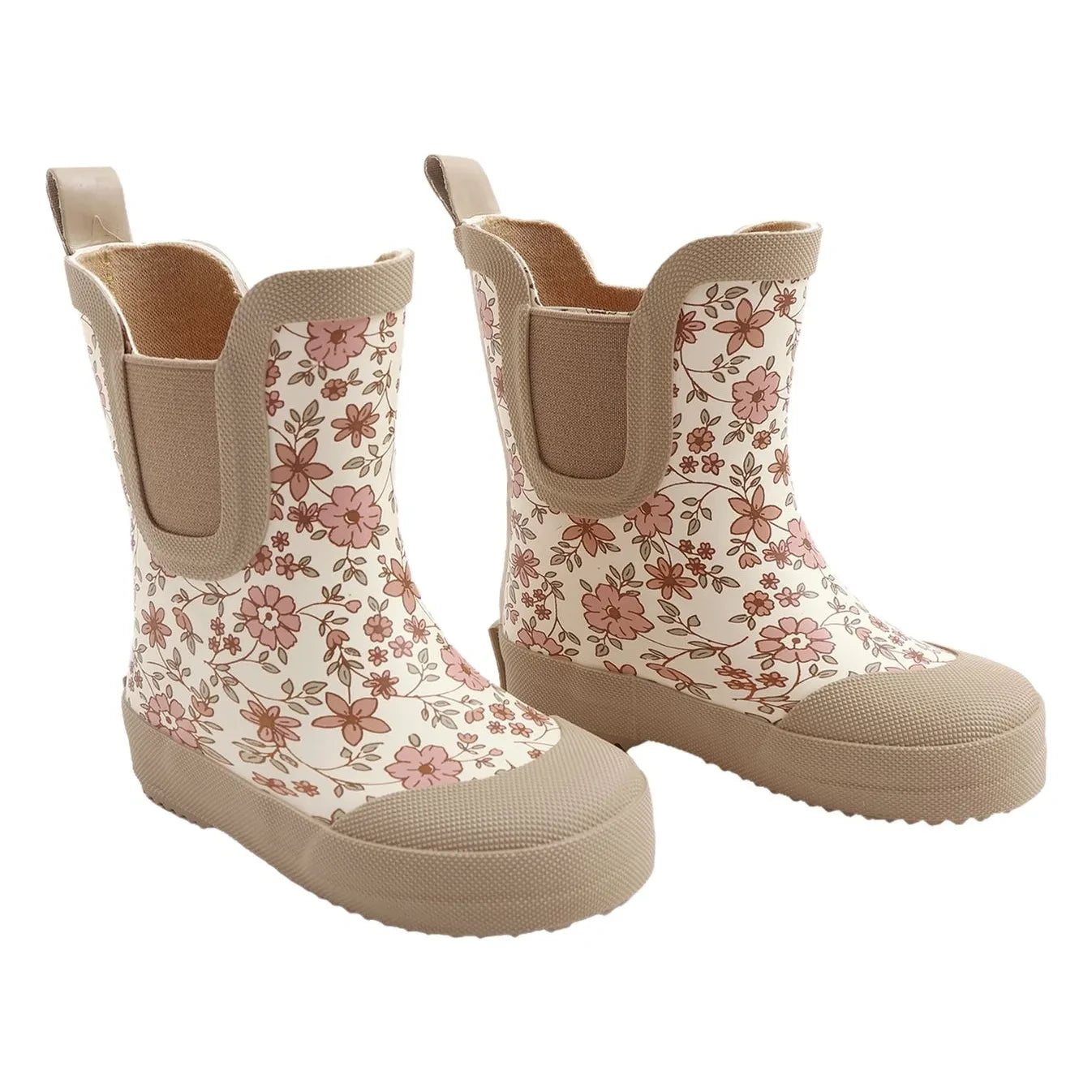 Quincy Mae - Floral Rain Boots | Ivory