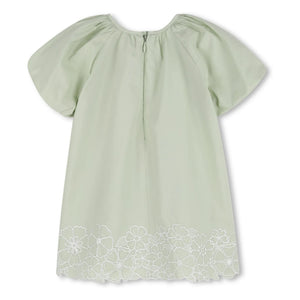 Chloé – Kleid aus Bio-Baumwollpopeline | Mintgrün