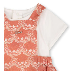 Chloé - Strampler- und T-Shirt-Set aus Bio-Baumwolle | Pfirsich