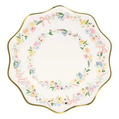Meri Meri - Pastellfarbene Frühlingsblumen Teller - 8er Set