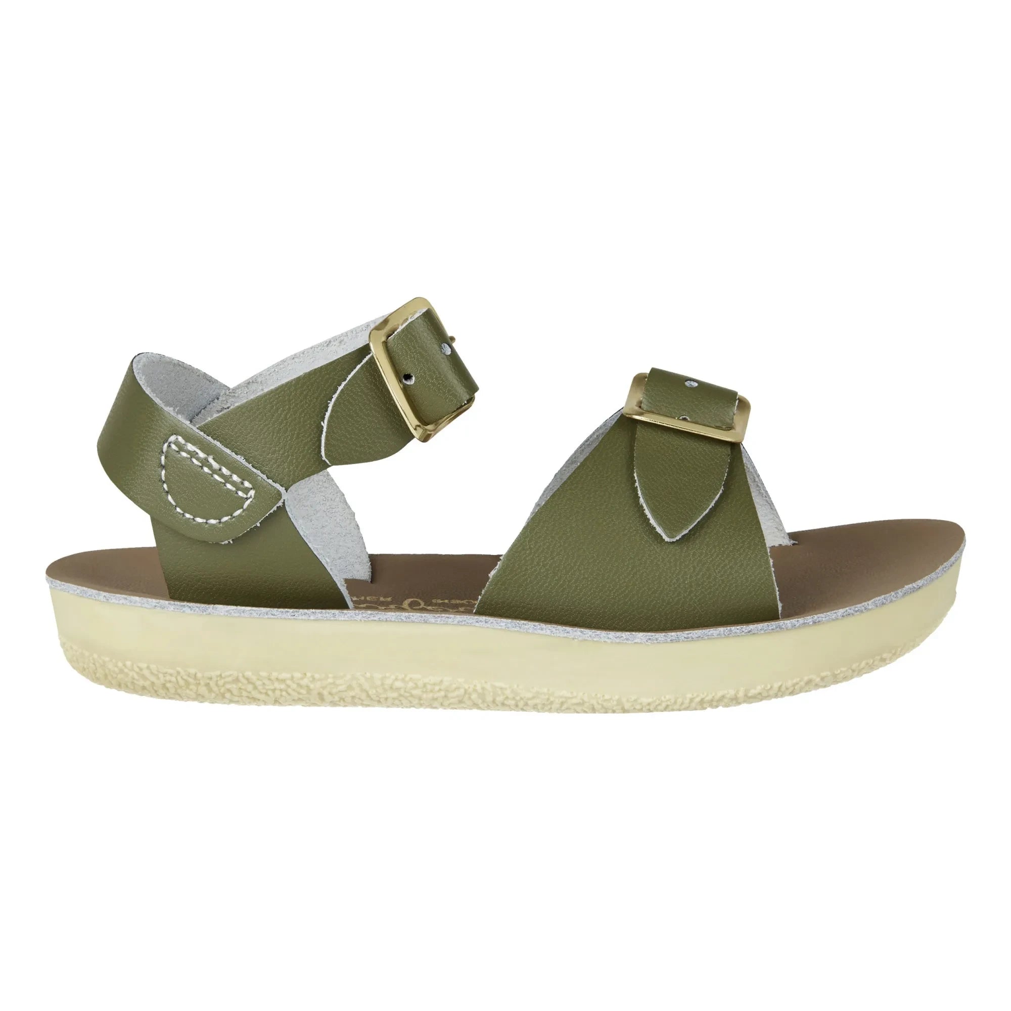 Salt-Water - Surfer Su Geçirmez Deri Sandalet | Haki