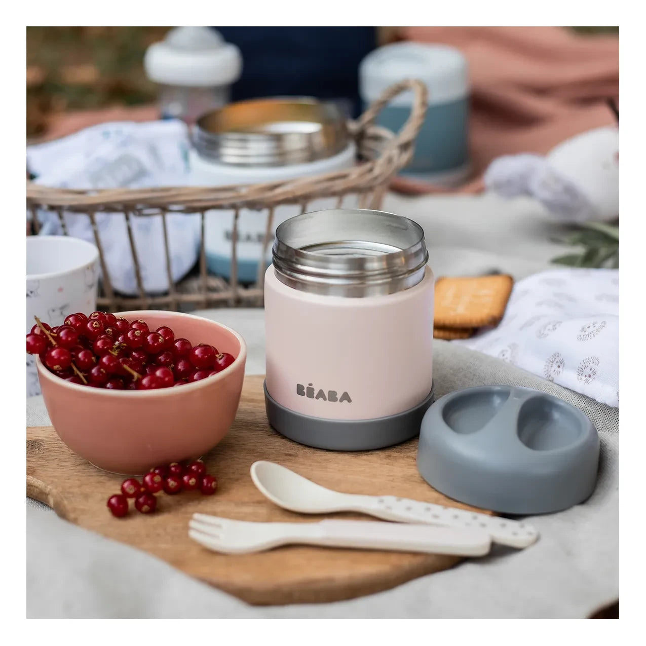 Béaba - Insulated Stainless Steel Food Storage Container - 300 ml | Pink