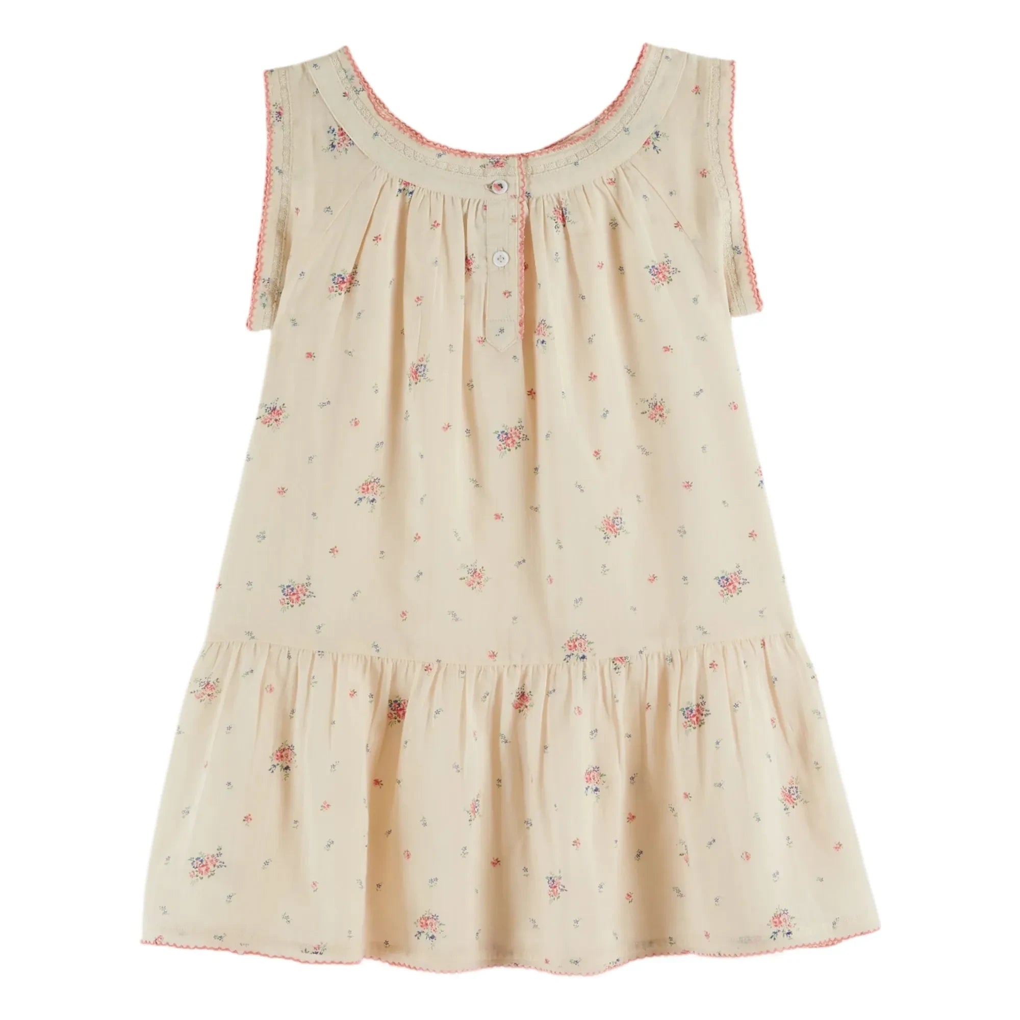 Emile et Ida - Bio-Baumwoll-Blumenkleid | Creme