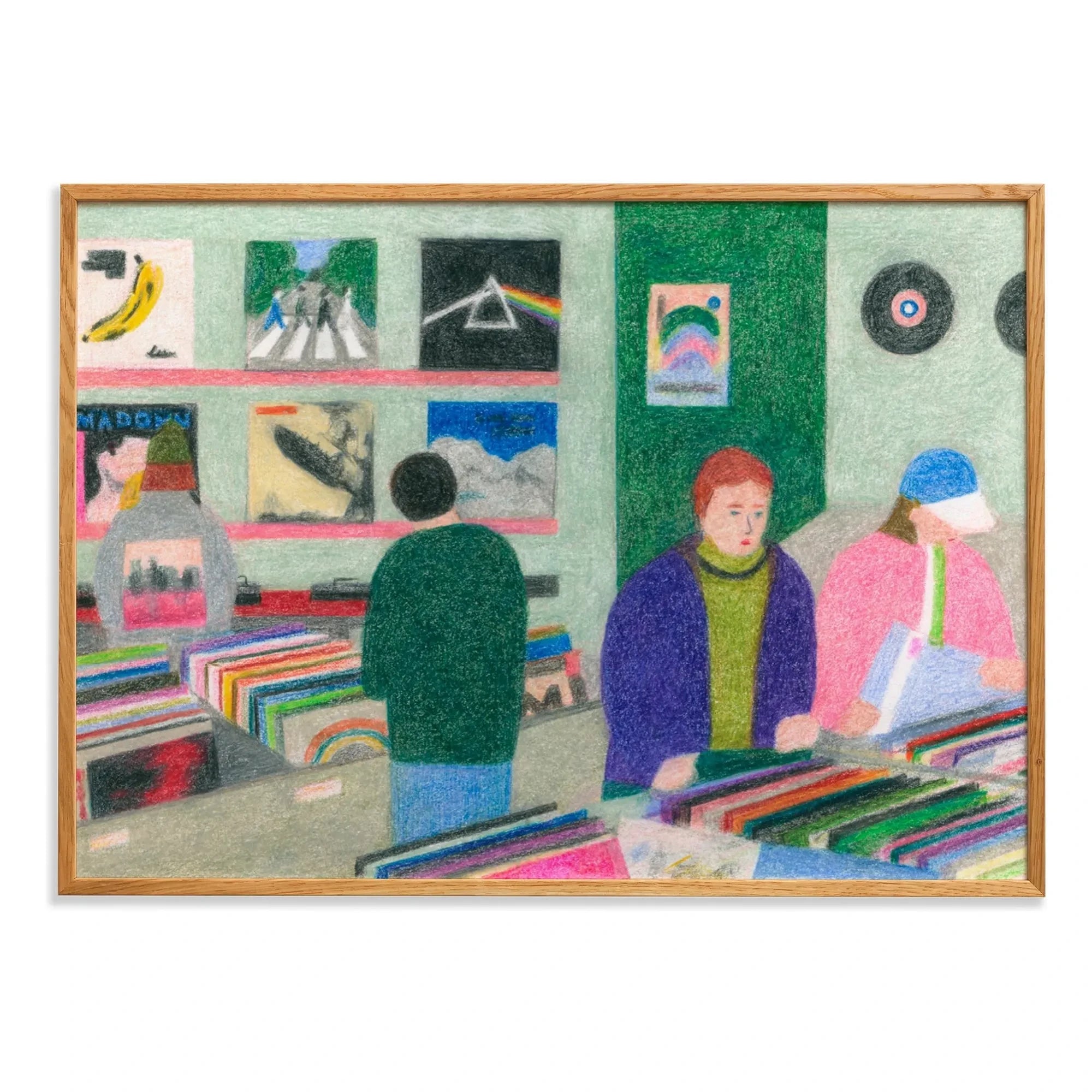 Paper Collective - Line Hachem tarafından Vinyl Shop posteri