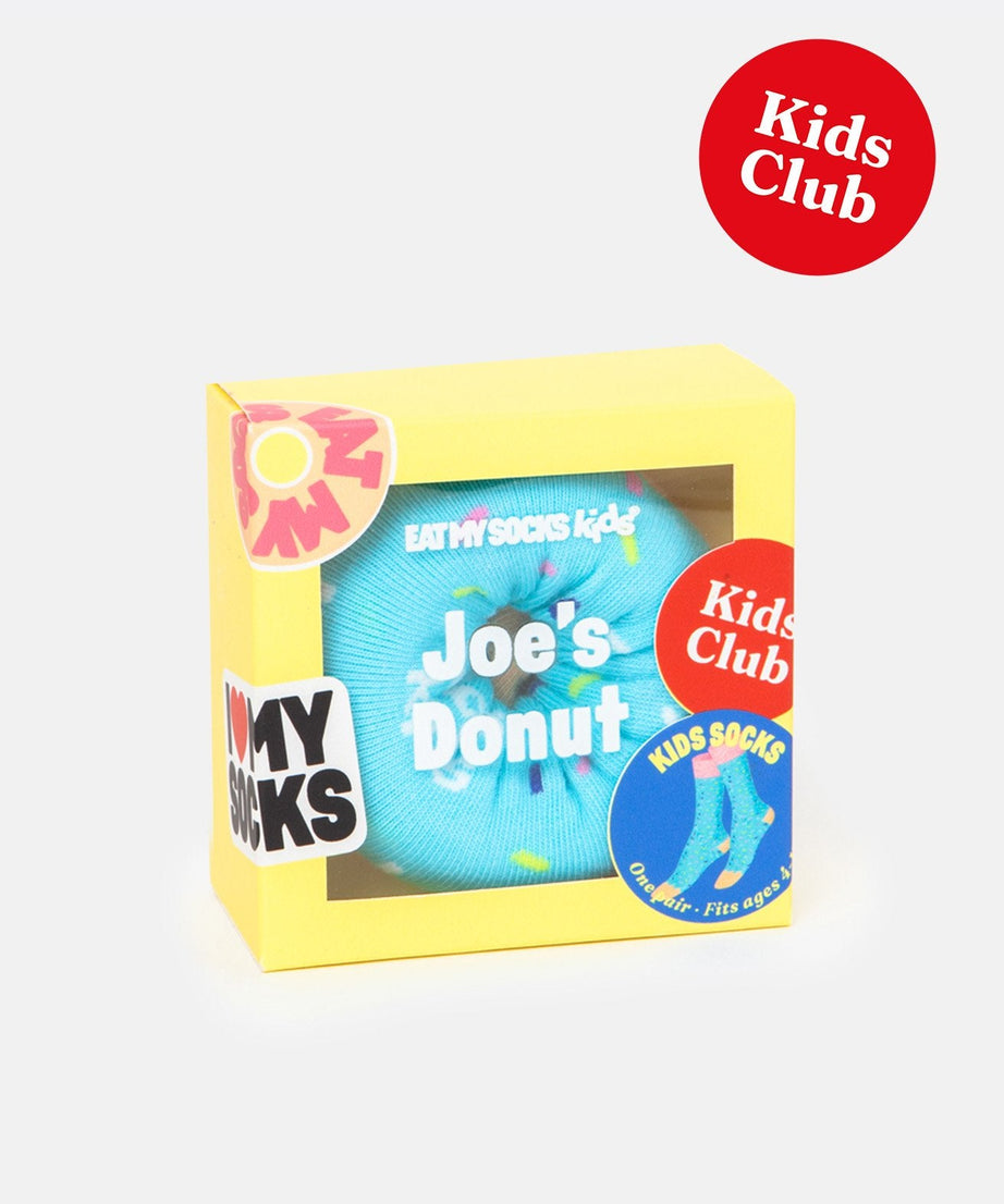 Eat My Socks - Çocuk Joe Donut Mavi Çorap - Dinossi