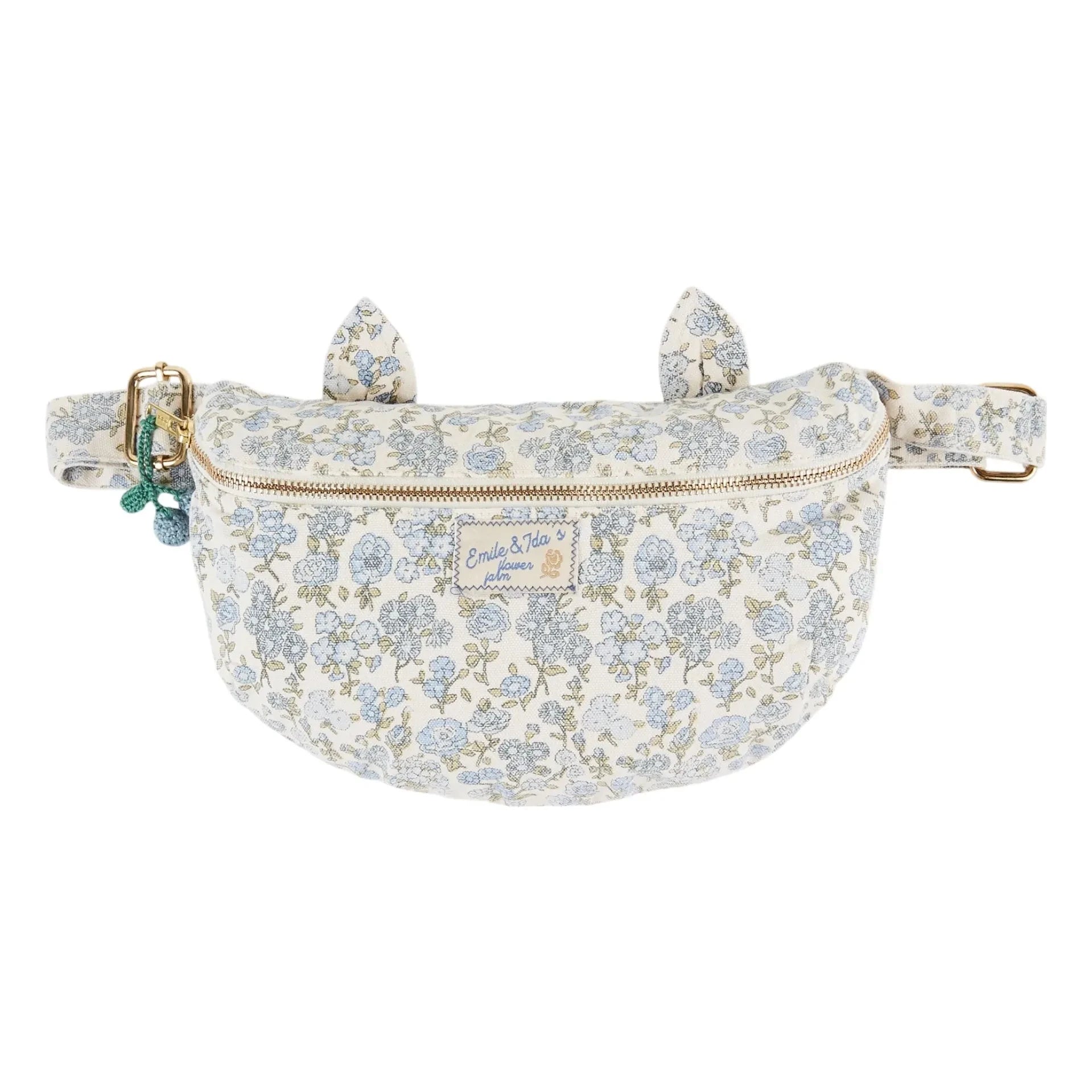 Emile et Ida - Blumenmuster Banana Tasche | Creme